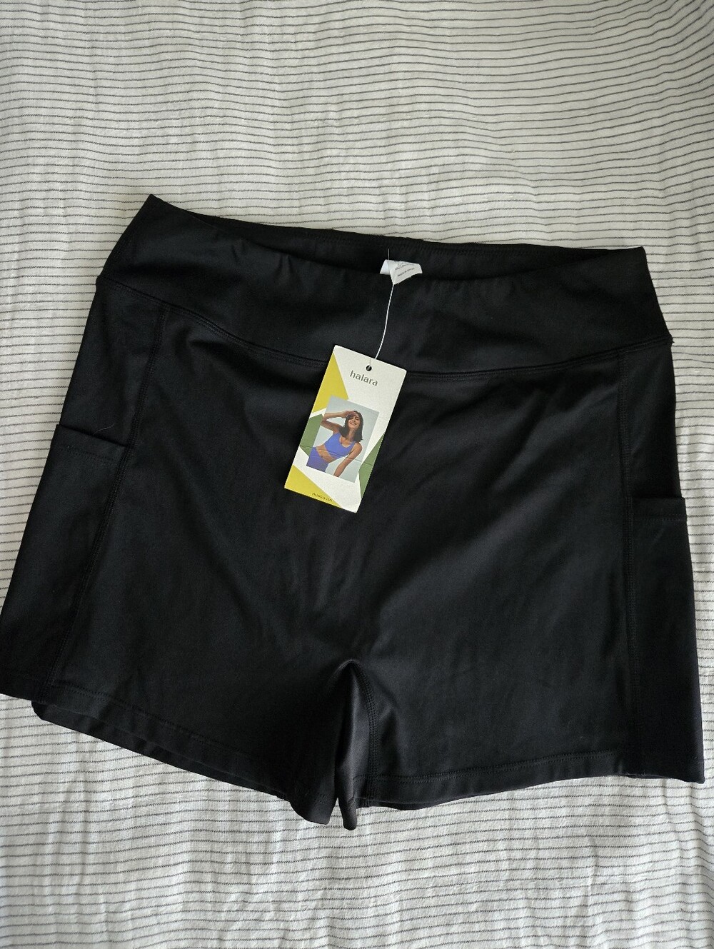 Halara High Waisted Pocket Plain InstantCool Yoga Shorts